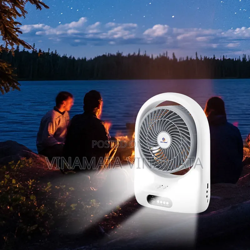 Rechargeable Solar Fan With Speaker