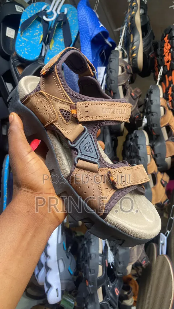Giant  Sole Leather Brown Sandals