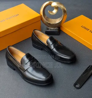 Black Leather Louis Vuitton Shoes