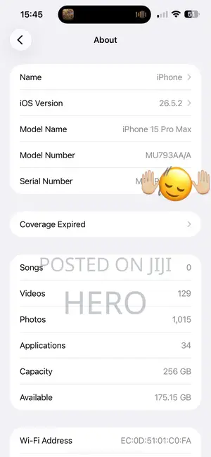 Apple iPhone 15 Pro Max 256 GB Silver