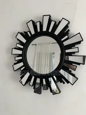 Black Sunburst Wall Mirror