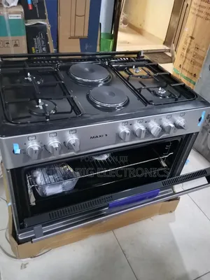 Maxi 60x90 Cm Standing Gas Cooker (4 Gas + 2Electric) With Oven - Inox
