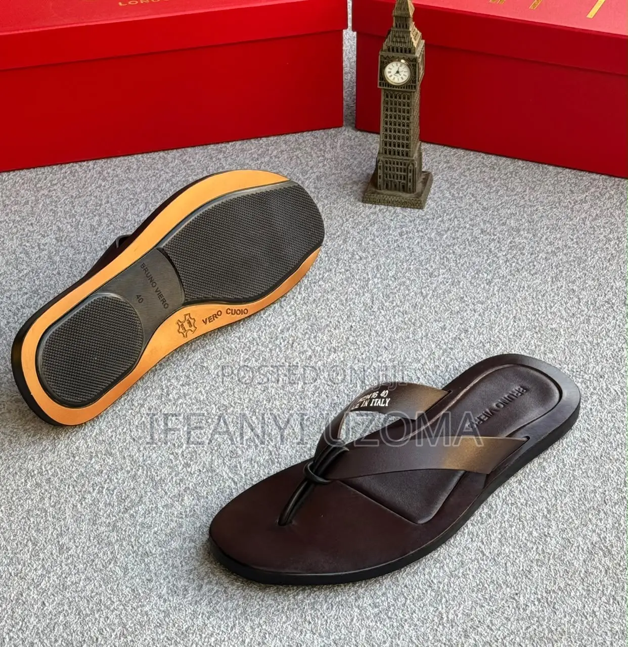 Classic Leather Men Slippers