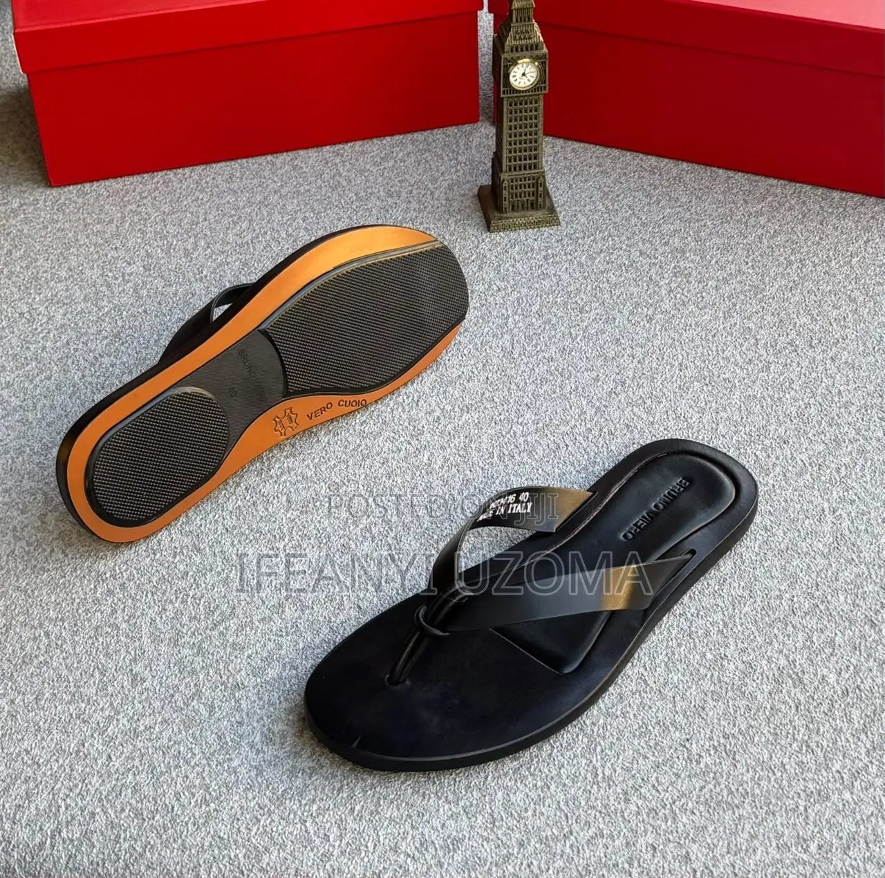 Classic Leather Men Slippers