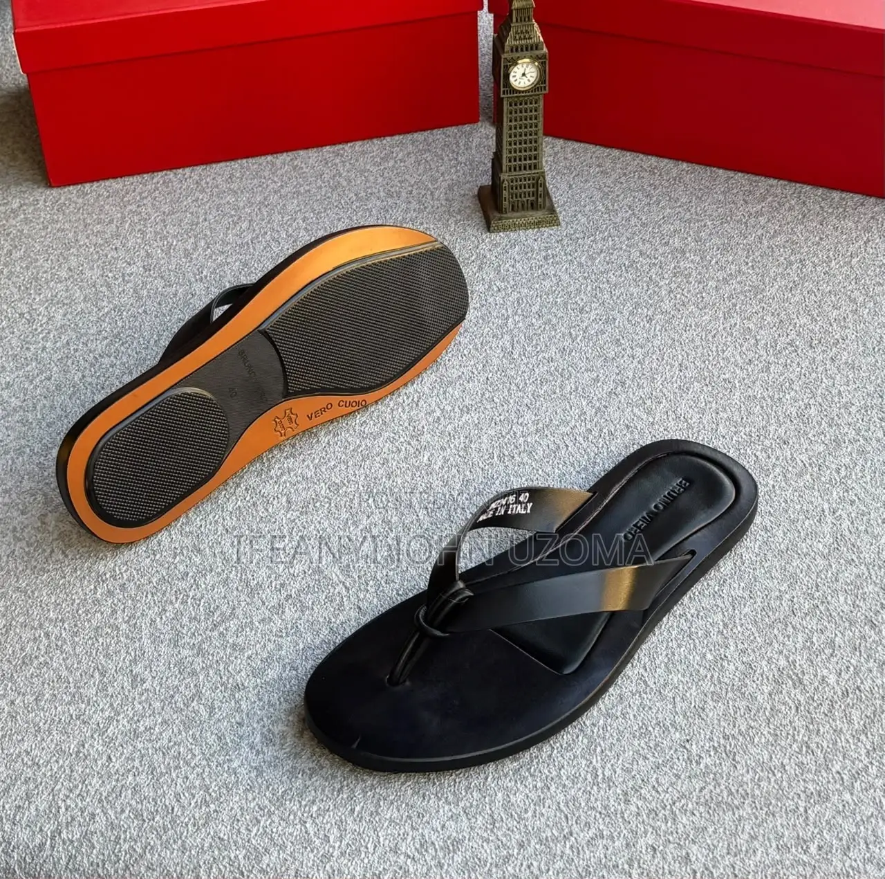 Classic Leather Men Slippers