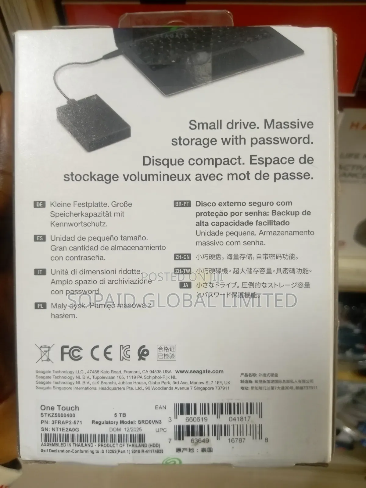 Seagate One Touch 5TB External Hard Drive