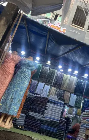 Vibrant Outdoor Fabric Stall