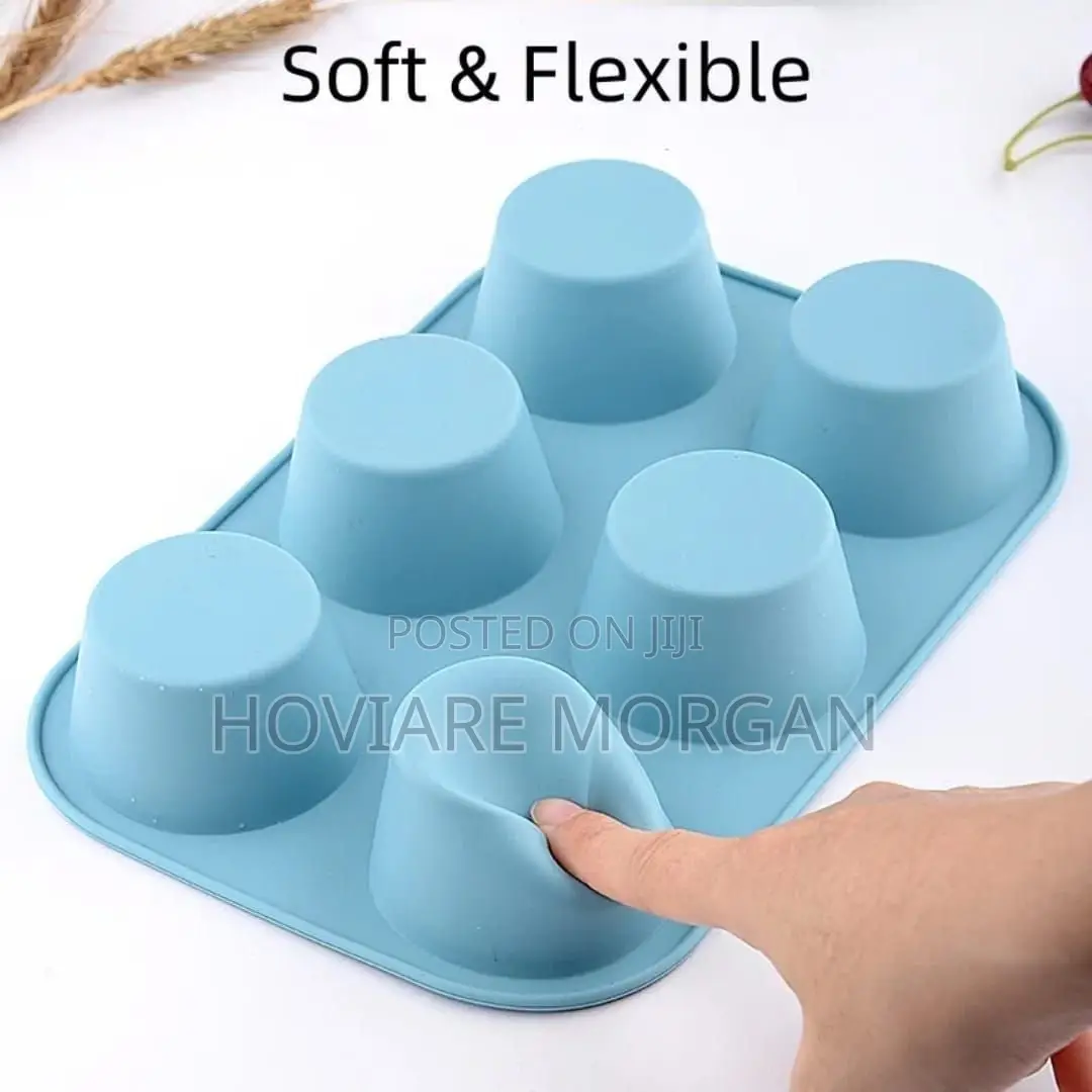 6cups Silicon Cupcake Baking Mould.