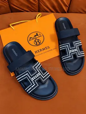 Hermès Oran Crystal-Embellished Slide Sandals