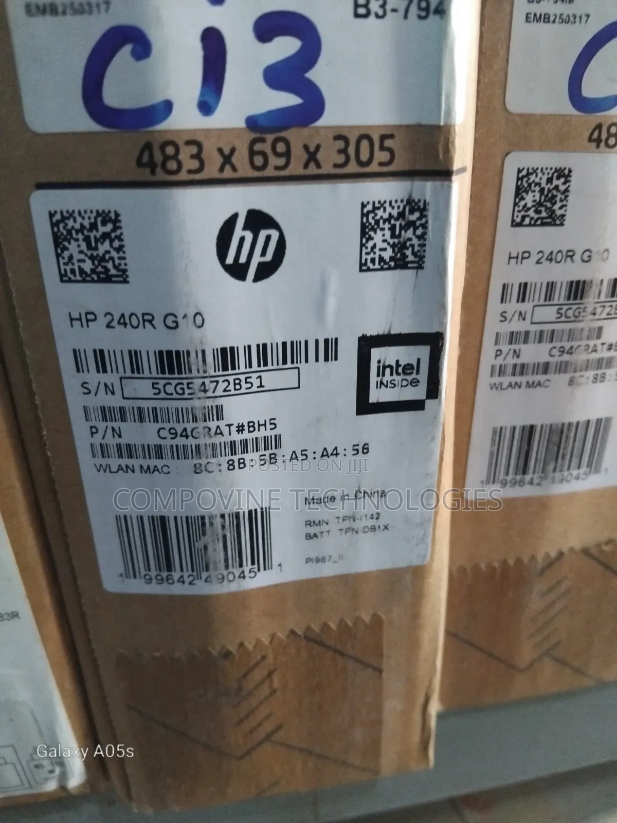 New Laptop HP 240 8GB Intel Core 3 SSD 512GB