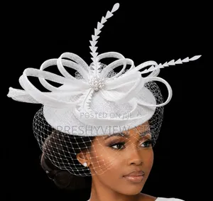 White Fascinator 2