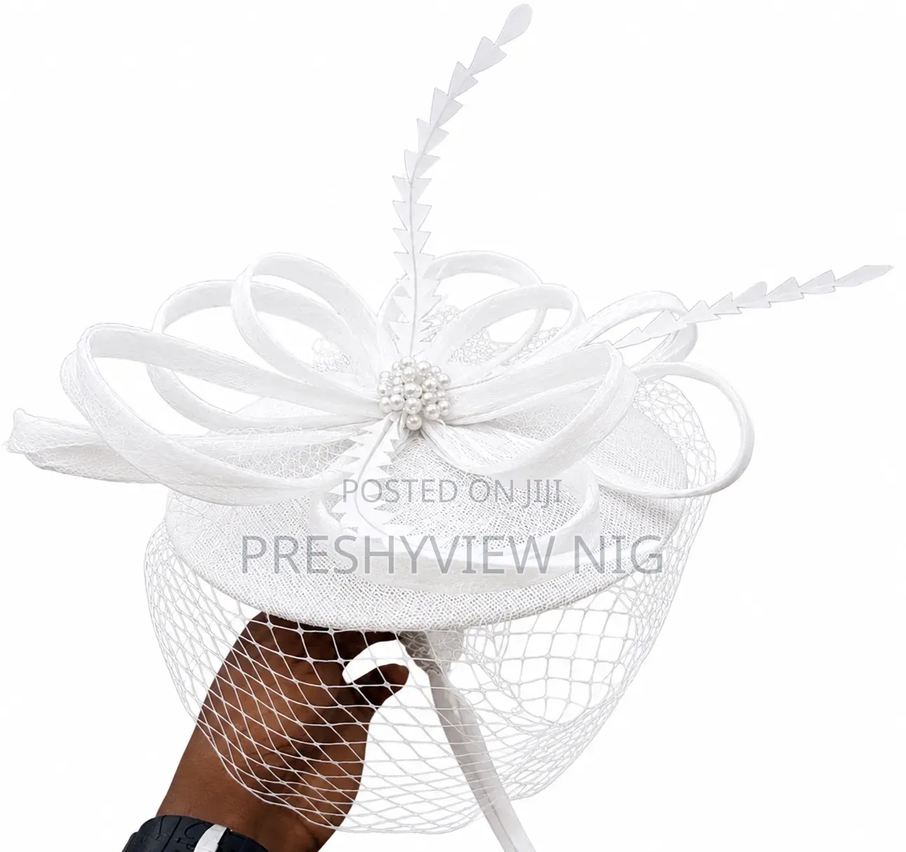 White Fascinator 2