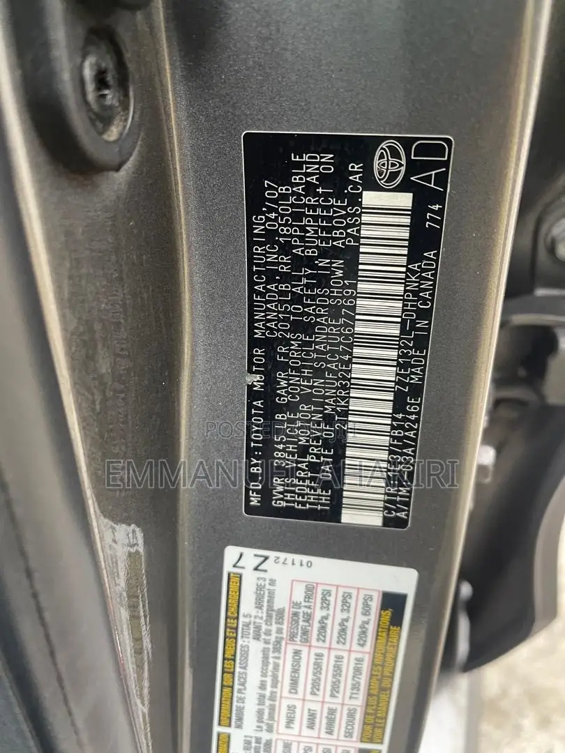 Toyota Matrix 2007 Gray