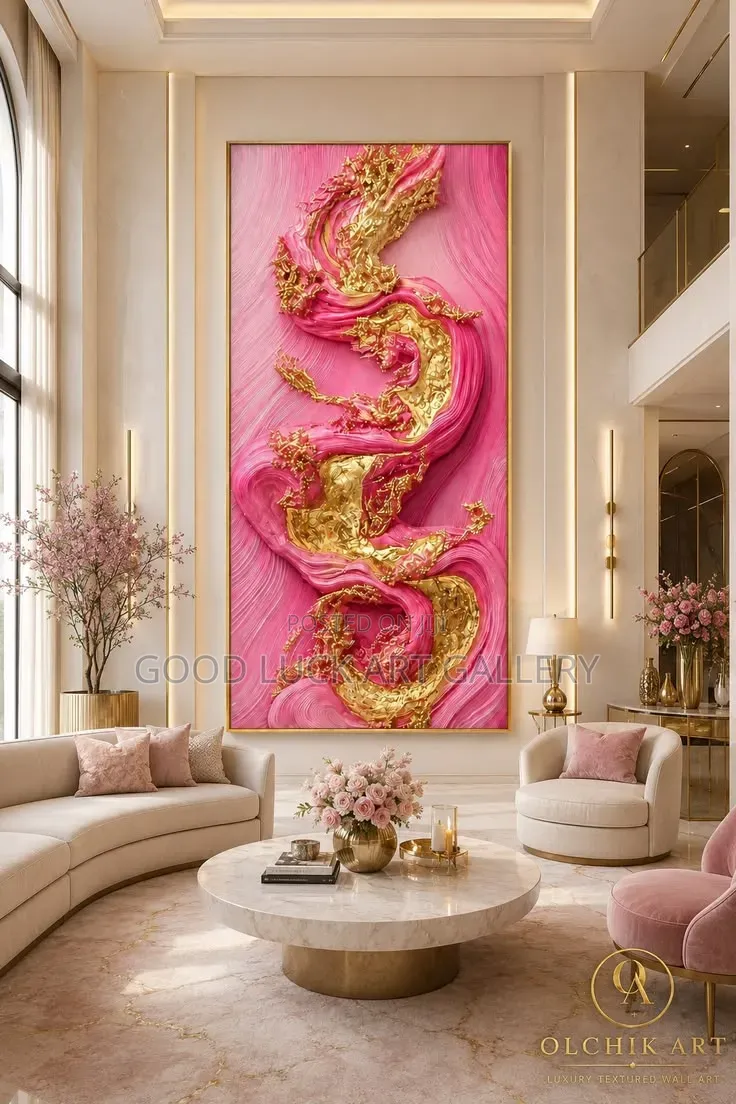 Luxury Pink Gold Art
