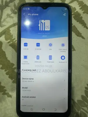 Tecno Spark 4 32 GB Blue