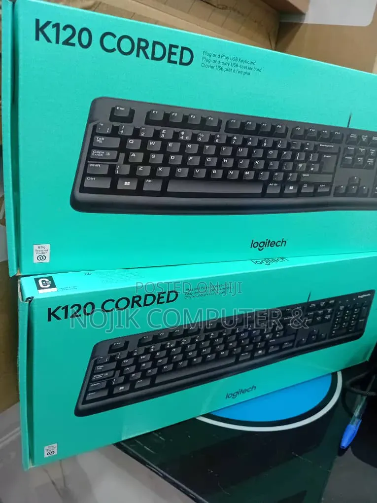 Logitech Corded Keyboard --BLACK