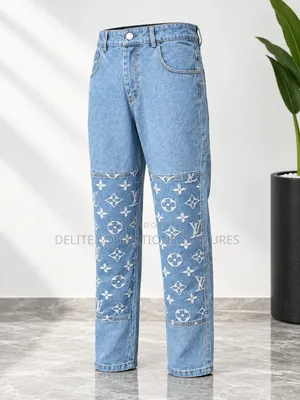 *Louis Vuitton Blue Denim Jean* *Available in M-Xl (Luxury Sizes)*