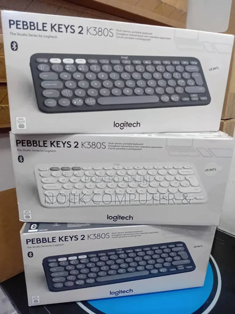 Logitech Pebble K380s Bluetooth Keyboard -- Tonal White