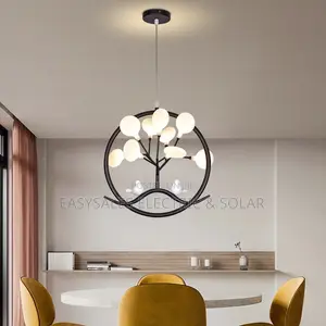 Nordic Round Chandelier Style Tree Branch