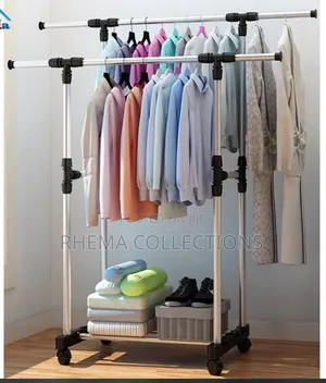 2-Tier Clothes Rack/Garment Rack With Storage Shelf