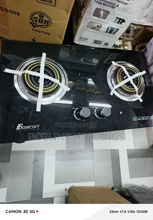 2 Burner Cabinet Glass Gas