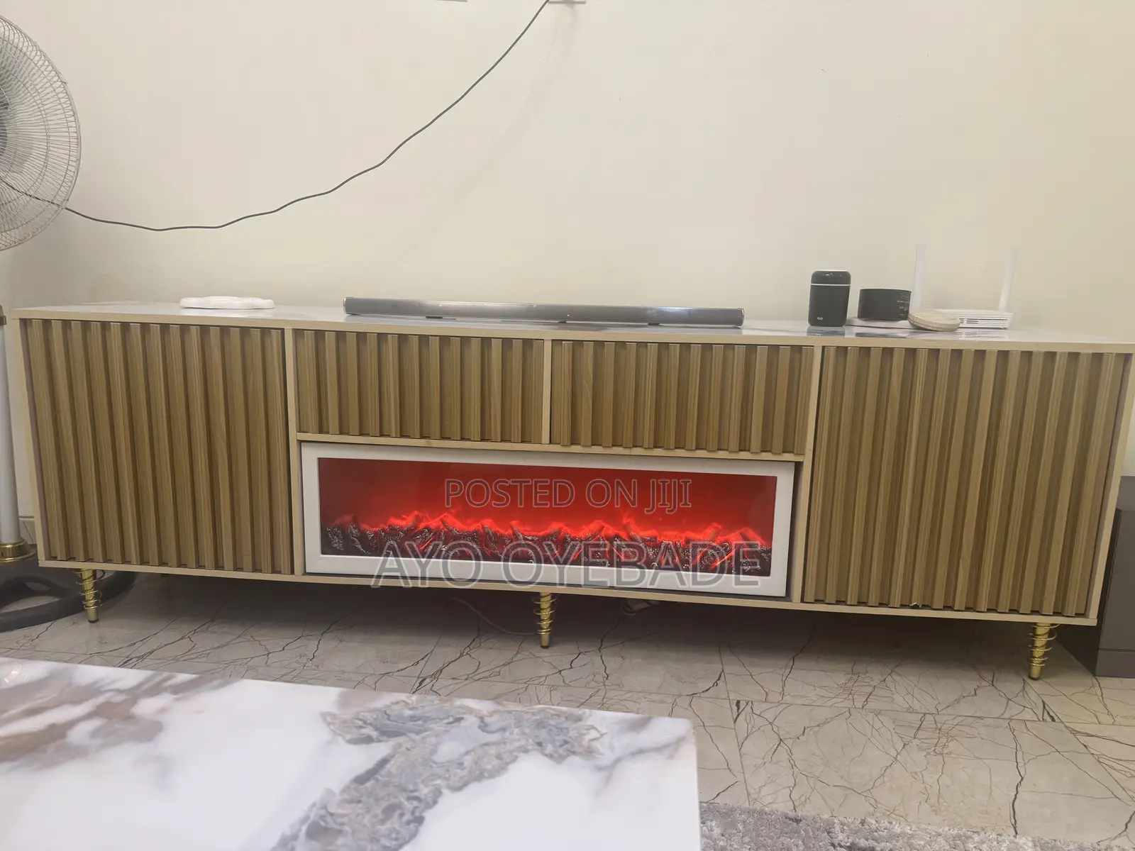 TV Stand With LED Fireplace