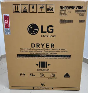 LG 9KG Dual Inverter Heat Pump Dryer - RH90V9PV8N - Brand New
