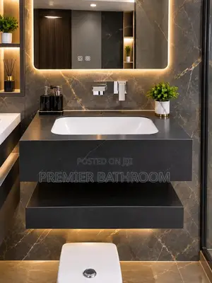 Black 60cm Mable Basin