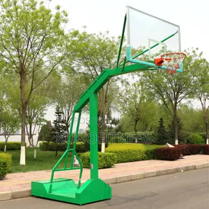 Olympic Basketball Stand Steel Frame Glass Board Movable