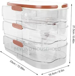 Multi Layer Auto Rolling Egg Holder Dispenser for Fridge Countertop