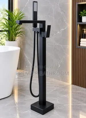 Black Bathtub Standing Tap