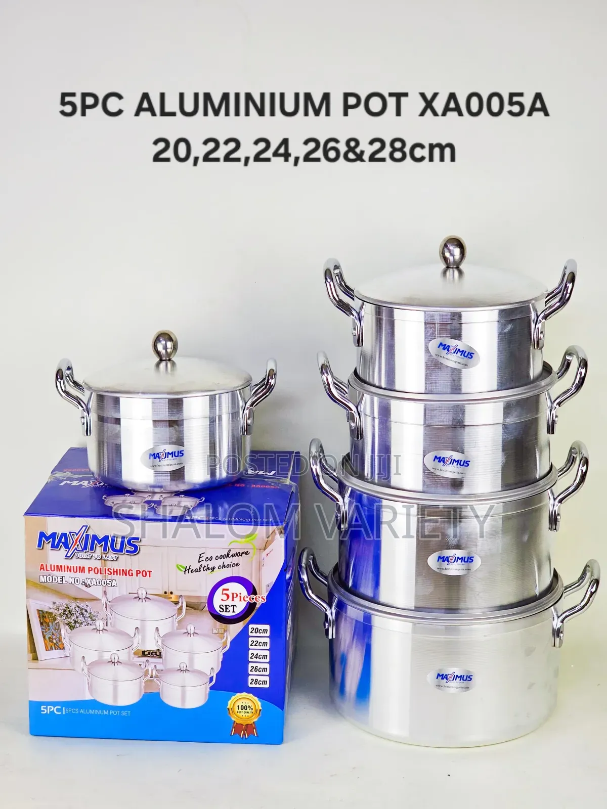 5pcs Aluminium Polish Quality Cooking Pot