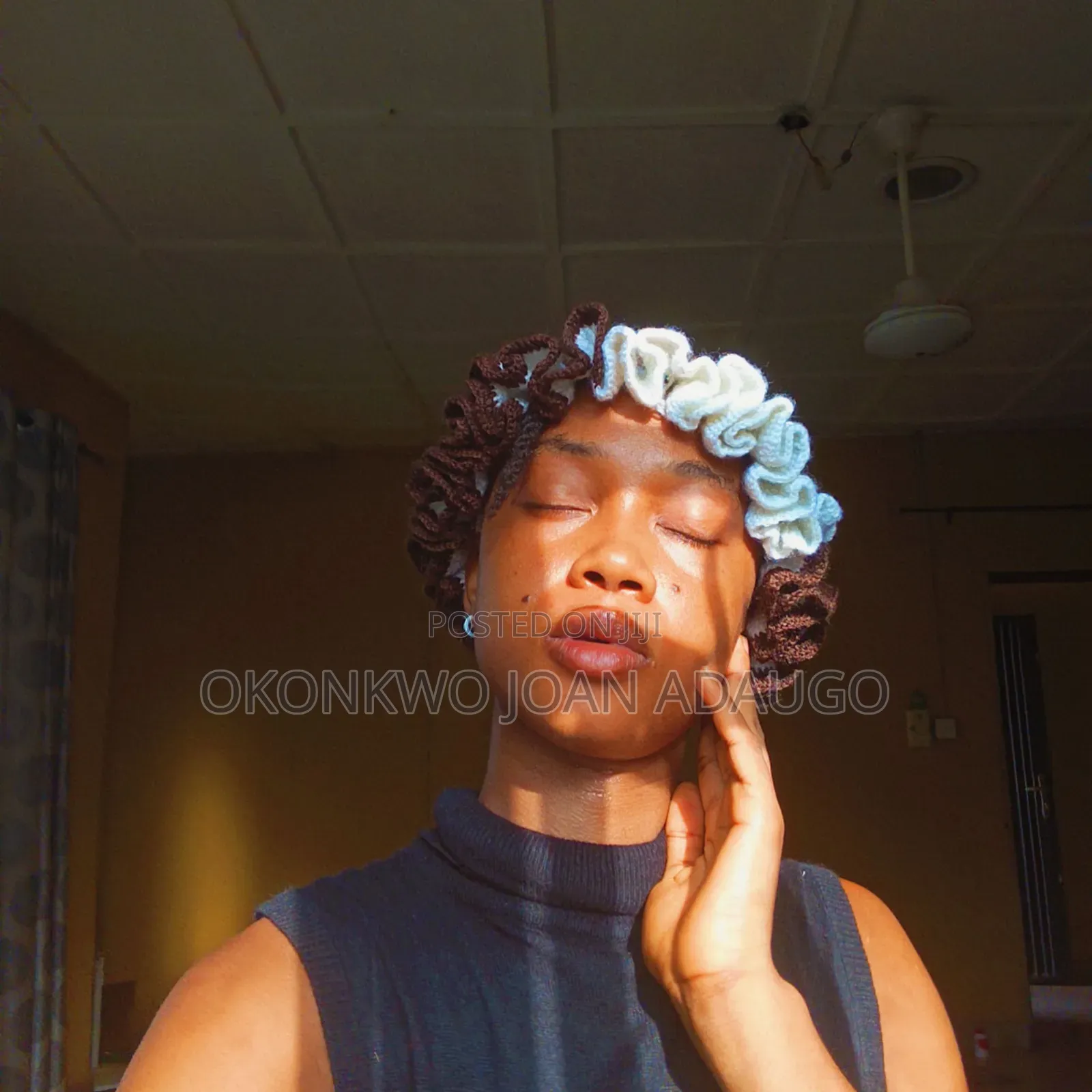 Crochet Ruffle Cap