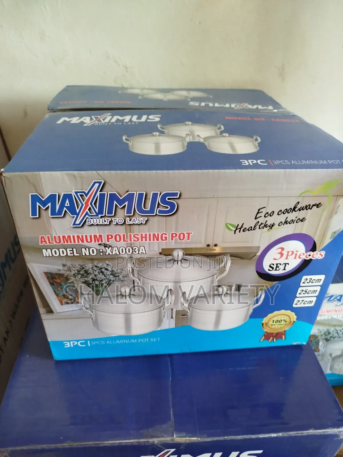3pcs Quality Aluminium Polish Pot Set