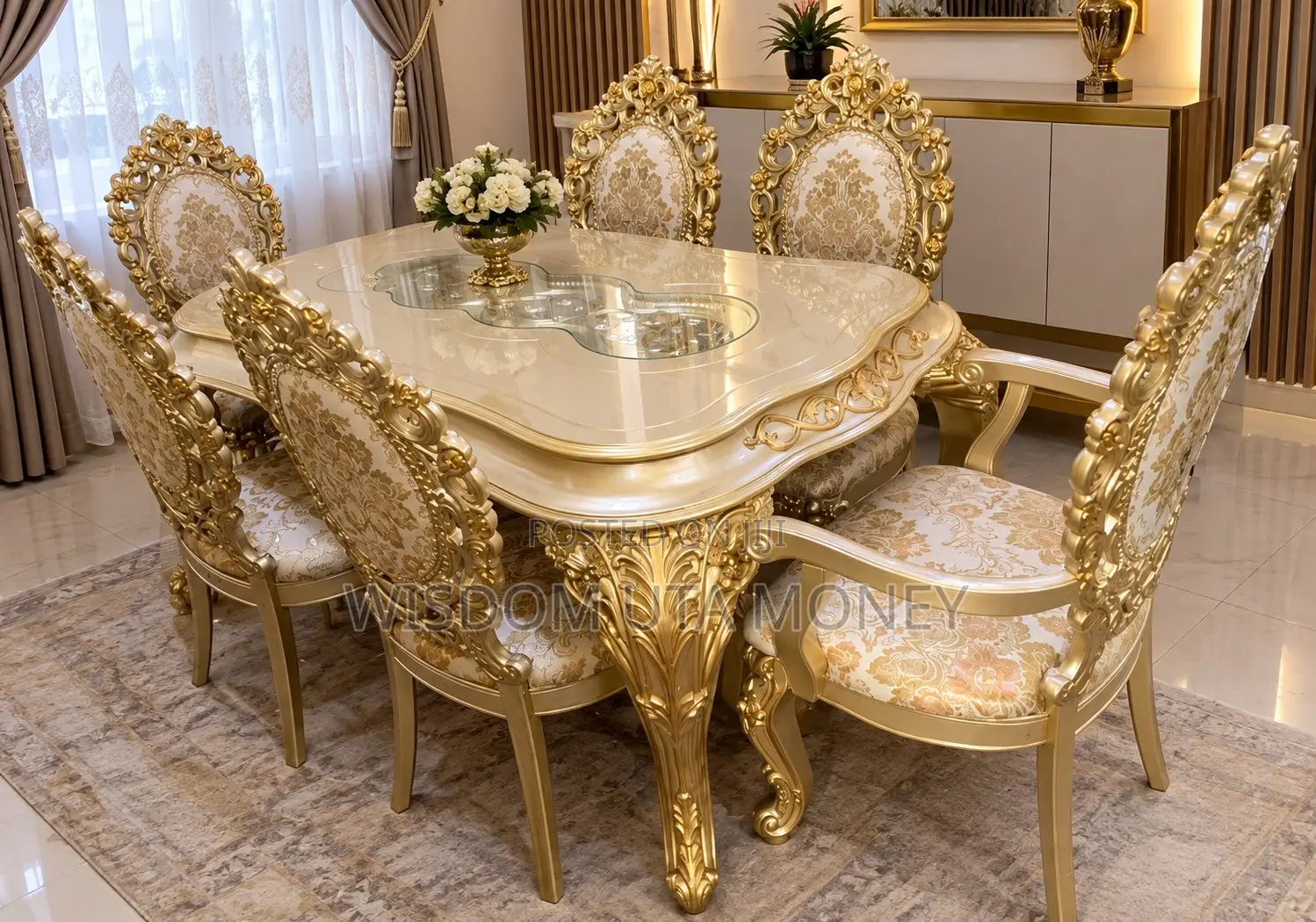 Imported Royal Dinning Table by Six With Good Design Best Quality