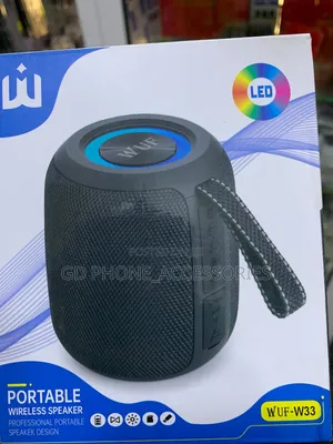 WUF-W33 Portable Wireless Bluetooth Speaker With RGB LED Lights TWS