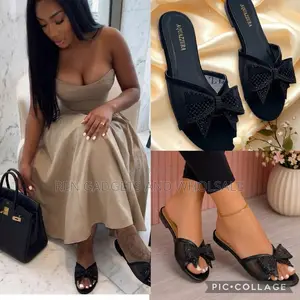 Bow Tie Flat Slippers