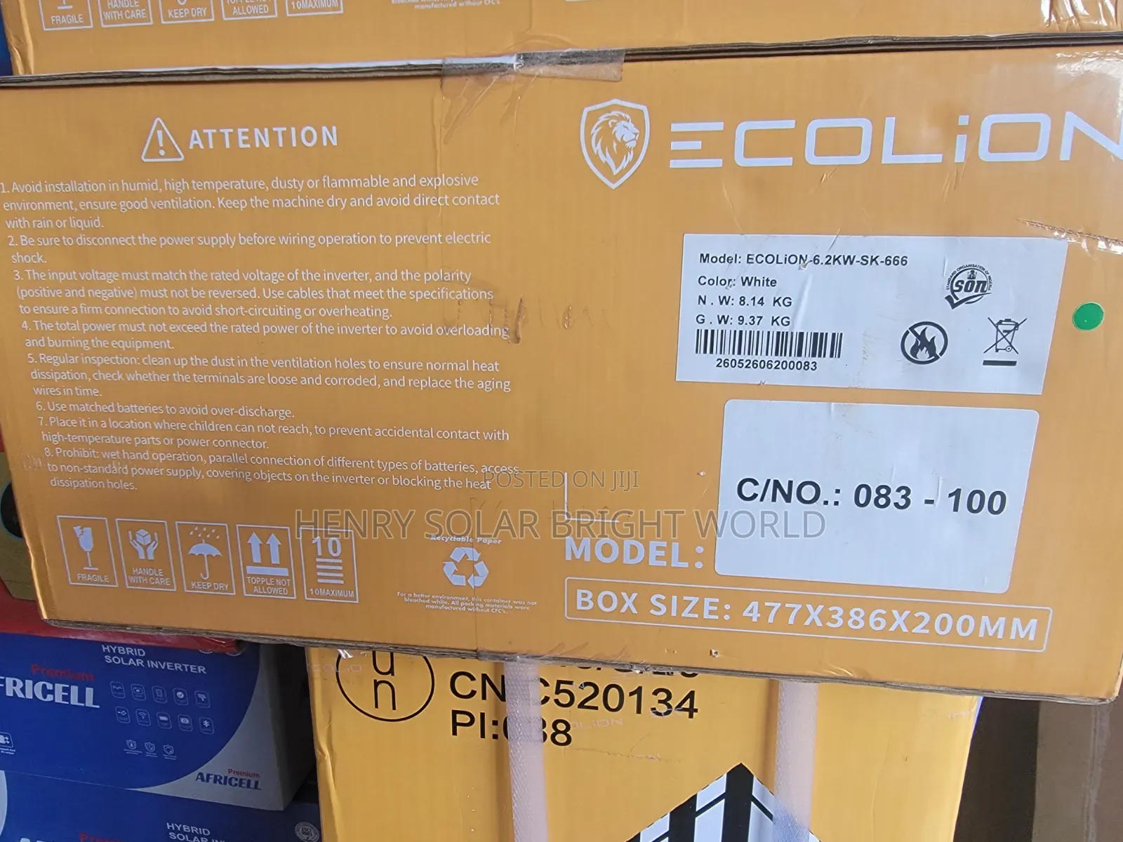 Ecolion 6.2kva Hybrid Inverter