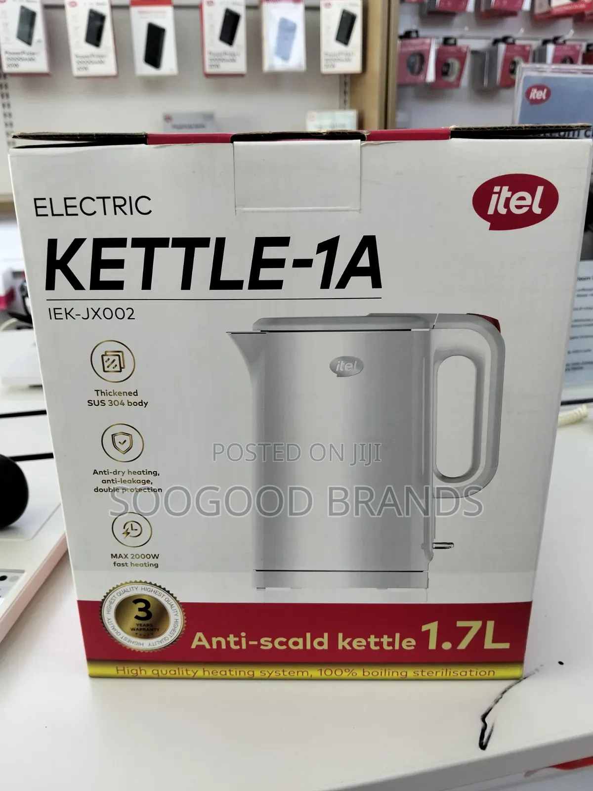 Electric Kettle 1.7litres Itel
