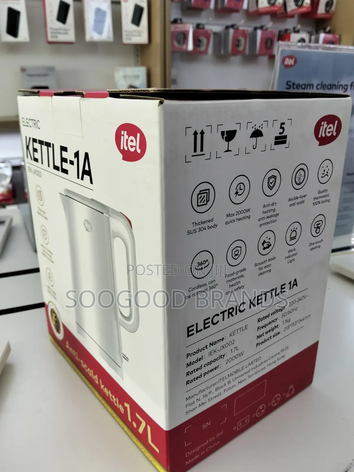 Electric Kettle 1.7litres Itel
