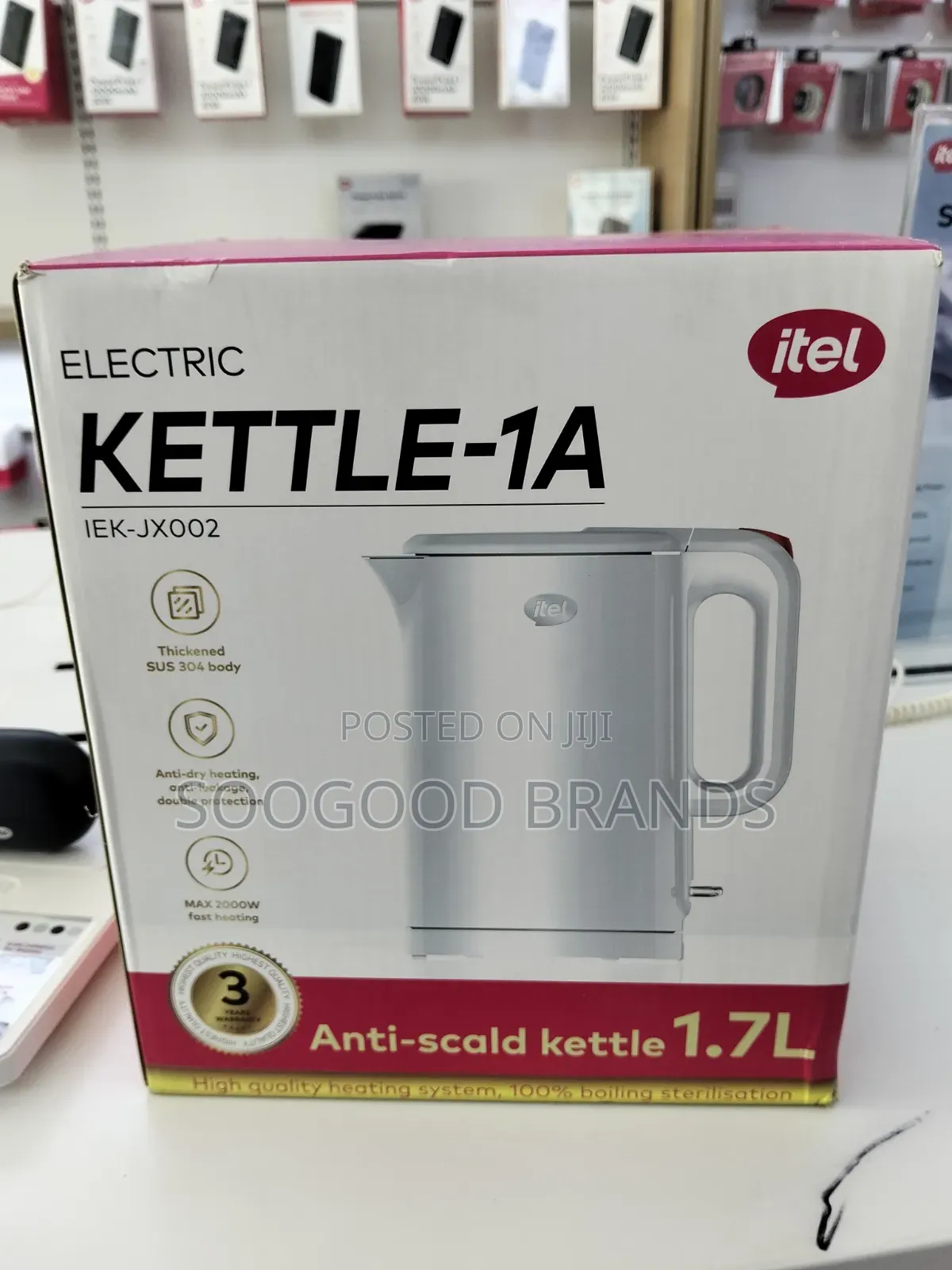 Electric Kettle 1.7litres Itel