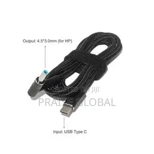 H P-USB-C Pd 100w 18.5-20v Cable for H P, Dell Laptops (Blue Pin