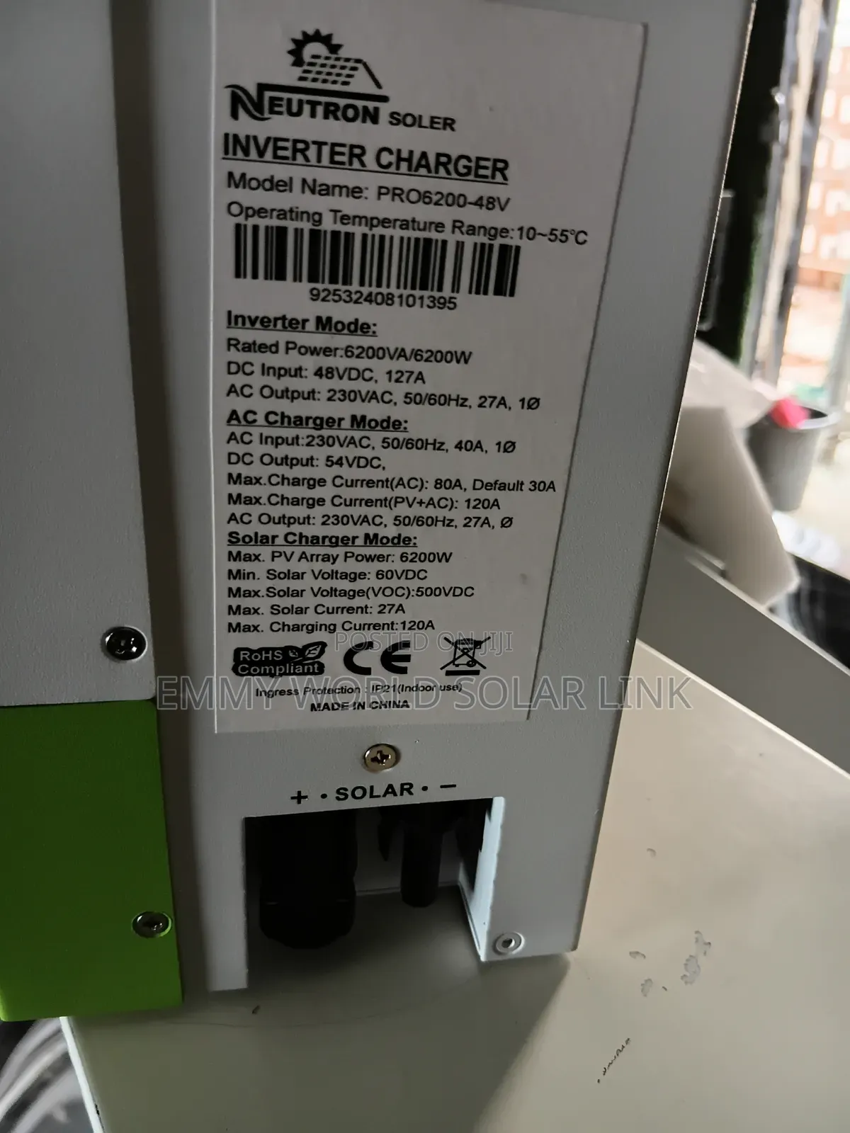 Solar Inverter 6.2kva 48v