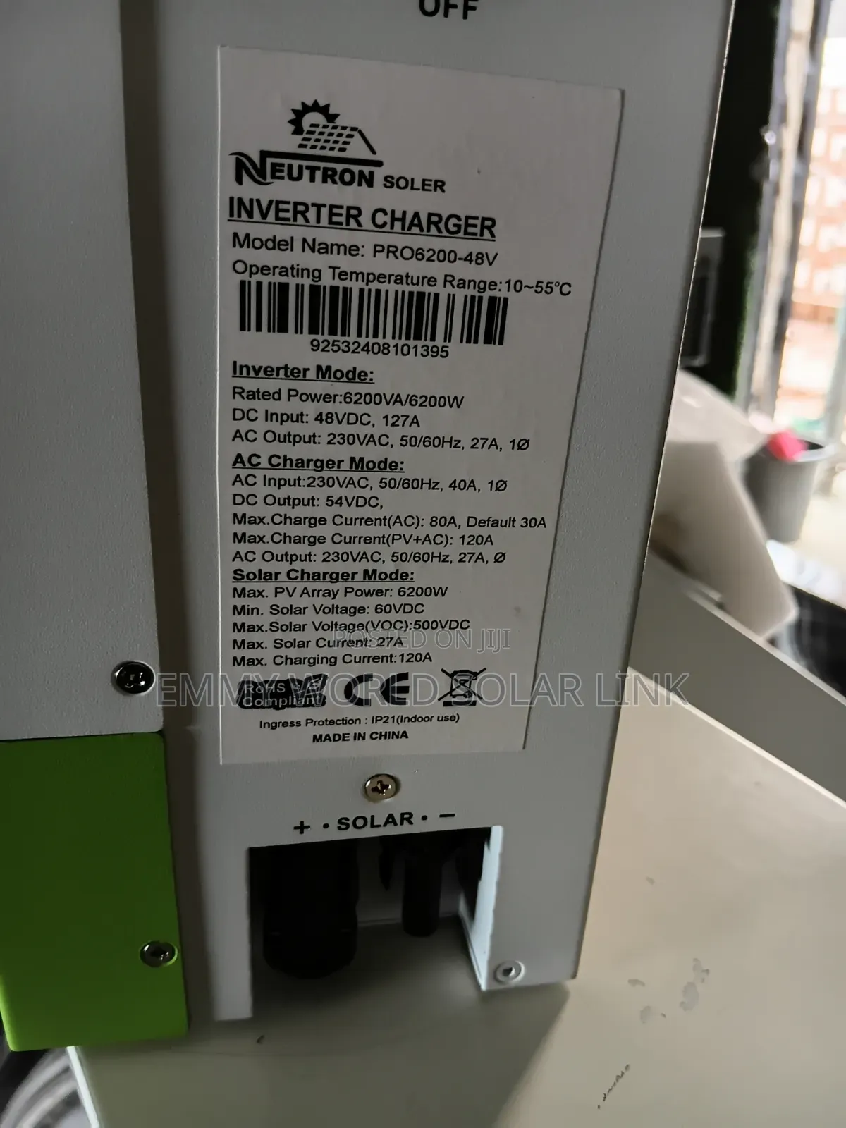 Solar Inverter 6.2kva 48v