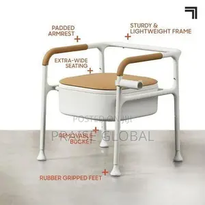 DELUXE Height Commode, Bedside Toilet Chair,Bathroom Aid,Toilet Safety