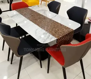 Modern 6-Seater Rectangular Dining Table Set.