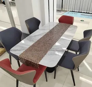 Modern 6-Seater Rectangular Dining Table Set.