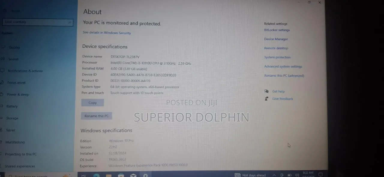 Laptop HP 15 4GB Intel Core i3 SSD 128GB