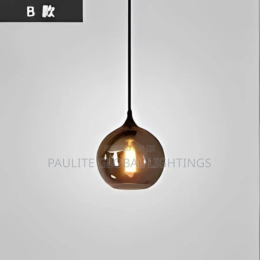 Single Smoky Glass Pendant Lights