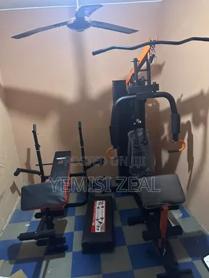 Set of Weight Bench, 58KG Dumbbell Case and Standard Station Gym, Etc